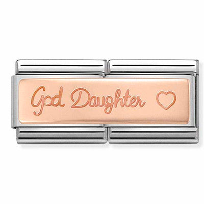Nomination Rose Gold Double God Daughter Charm