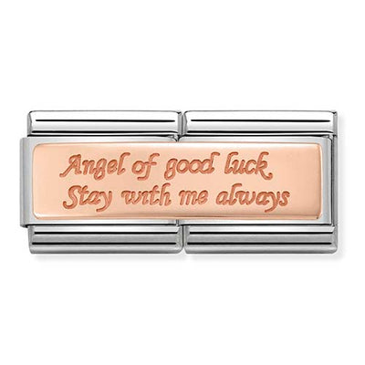 Nomination Rose Gold Double Angel Of Good Luck Charm