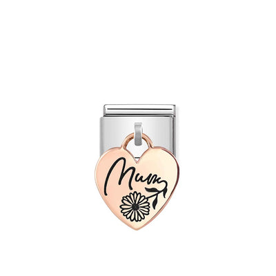 Nomination Rose Gold Drop Mum Charm