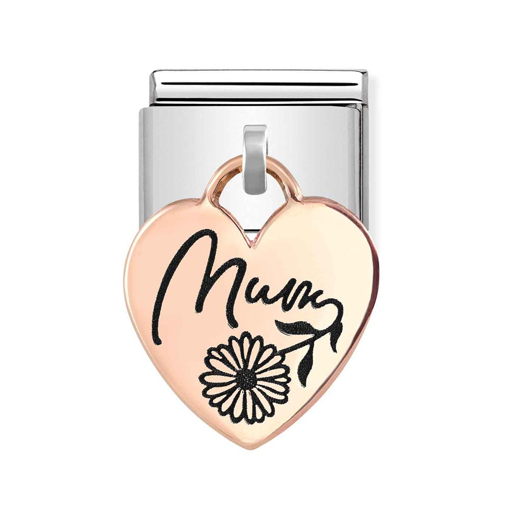 Nomination Rose Gold Drop Mum Charm