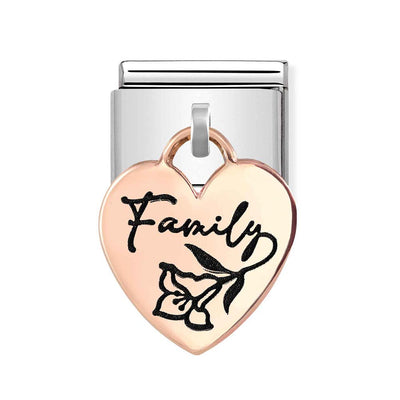 Nomination Rose Gold Drop Family Charm