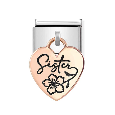 Nomination Rose Gold Drop Sister Charm