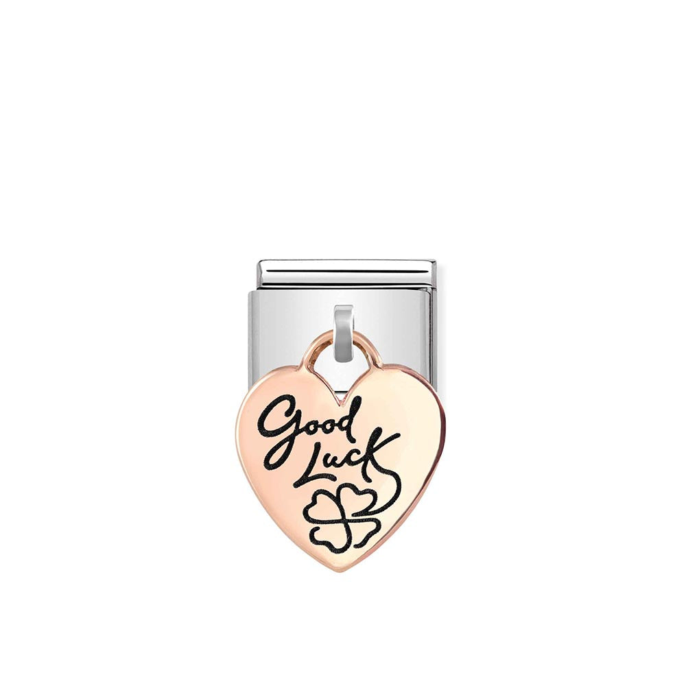 Nomination Rose Gold Drop Good Luck Charm