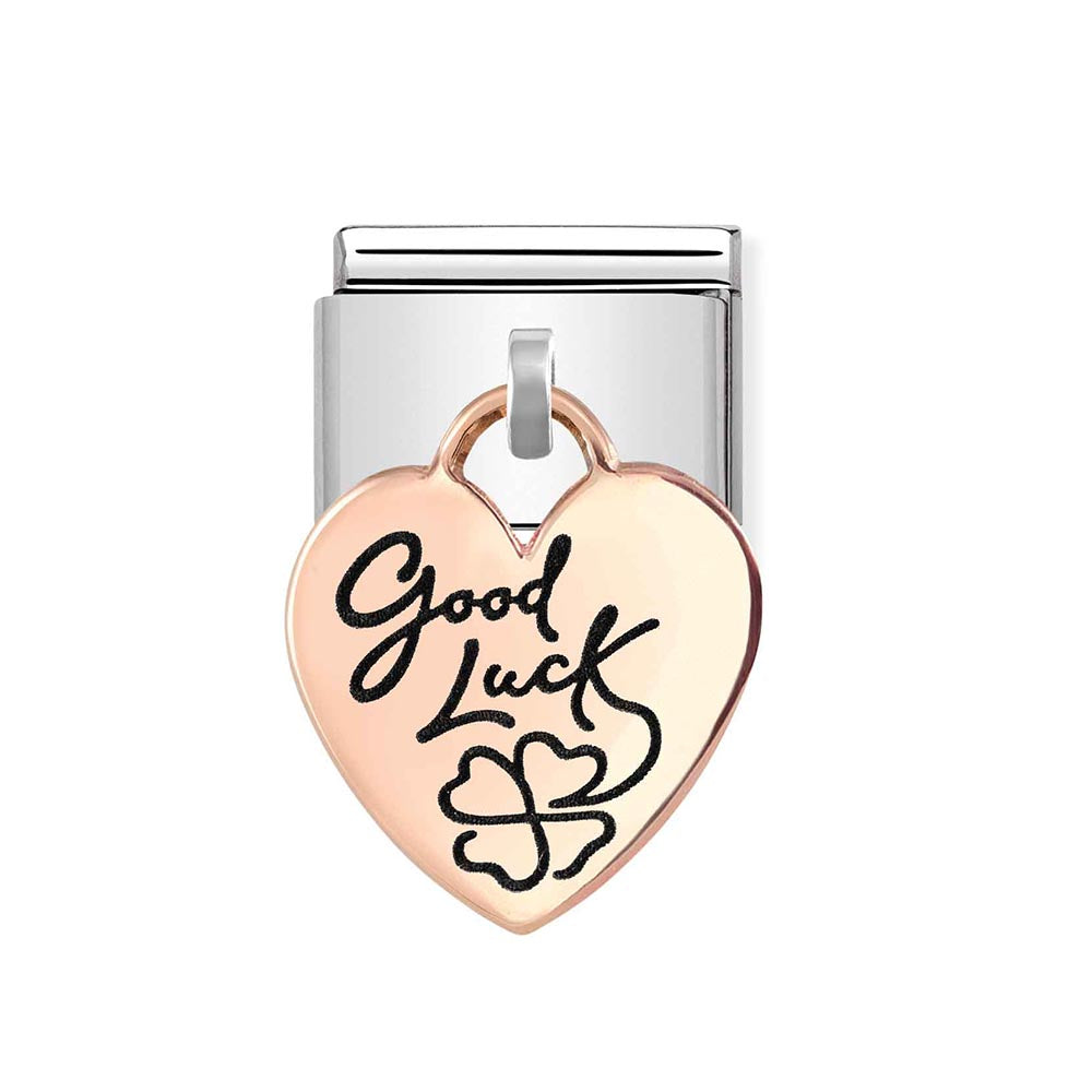 Nomination Rose Gold Drop Good Luck Charm