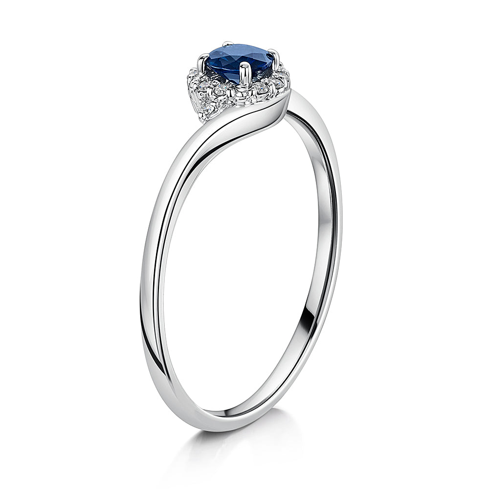 Sapphire & Diamond Ring