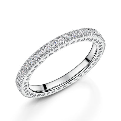 Sterling Silver CZ Heart Stacking Ring