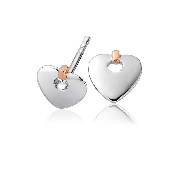 Clogau Silver & 9ct Gold Cariad Stud Earrings