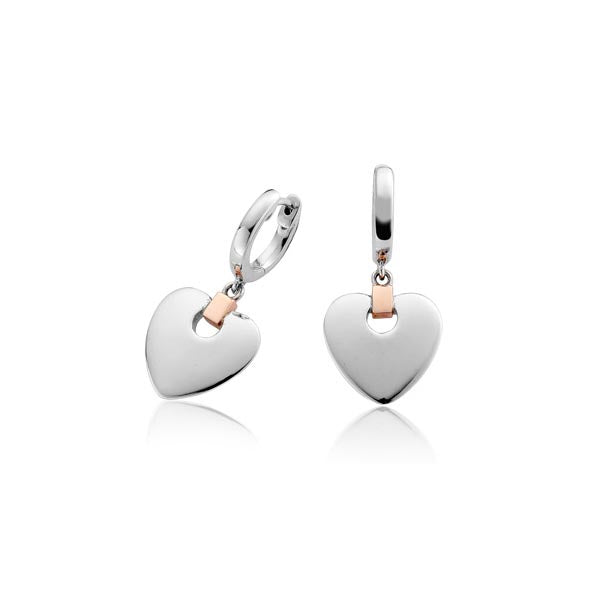 Clogau Silver & 9ct Gold Cariad Drop Earrings