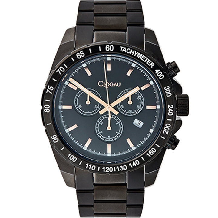 Clogau Mens Black and Rose Gold Sports Watch Clogau Watches