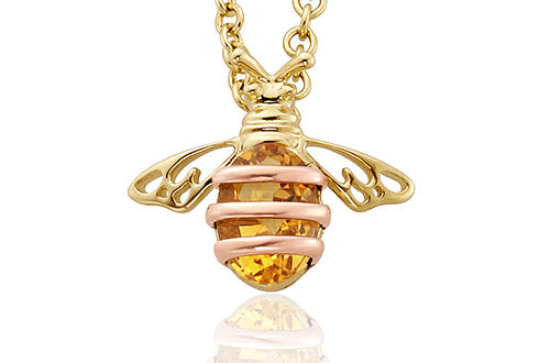 Clogau 9ct Gold Honey Bee Pendant & Chain