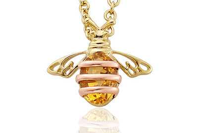 Clogau 9ct Gold Honey Bee Pendant & Chain