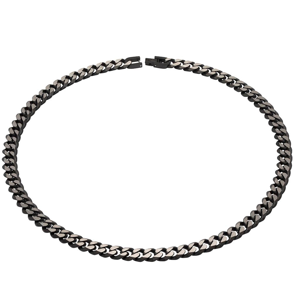 Stainless Steel Matt Black Gents Chain 50cm