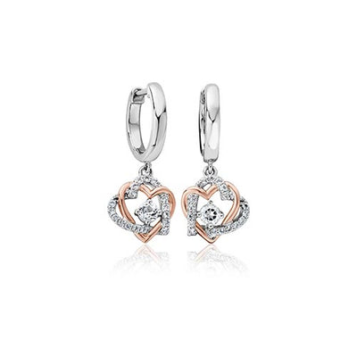 Always in my Heart White Topaz Drop Earrings 