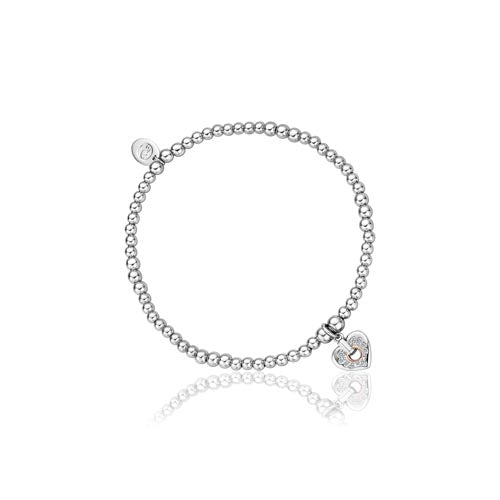 Silver & 9ct Gold Clogau Cariad Sparkle Affinity Bracelet