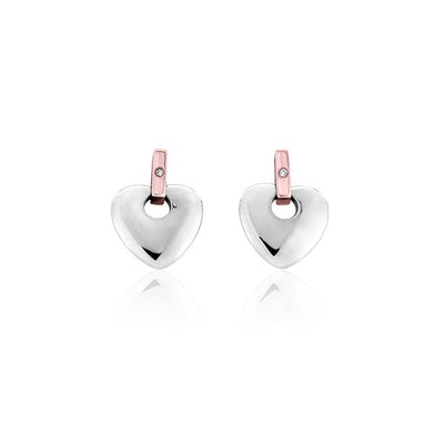 Clogau Silver & 9ct Gold Cariad Stud Earrings