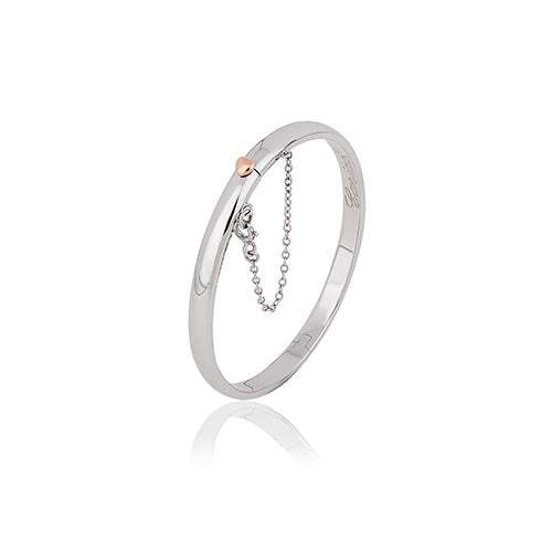 Silver & 9ct Gold Clogau Cariad Bangle