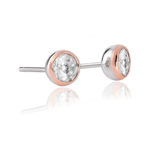 Clogau Silver & 9ct Gold Celebration Stud Earrings 