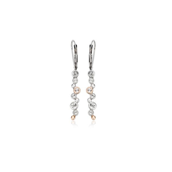 Clogau Silver & 9ct Gold Celebration Drop Earrings