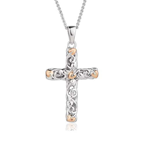 Silver & 9ct Gold Tree Of Life Clogau Cross