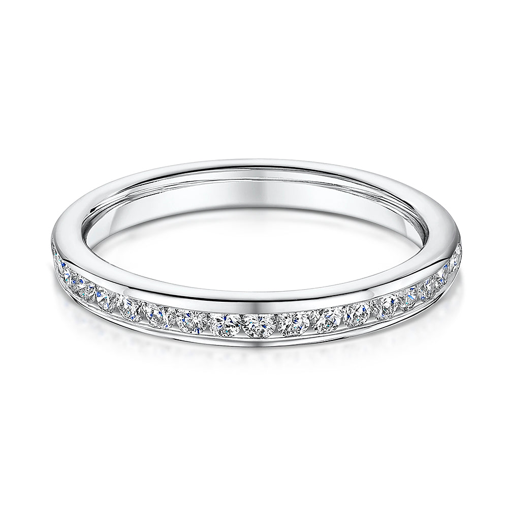 Platinum Channel Set Diamond Eternity Ring 0.33ct