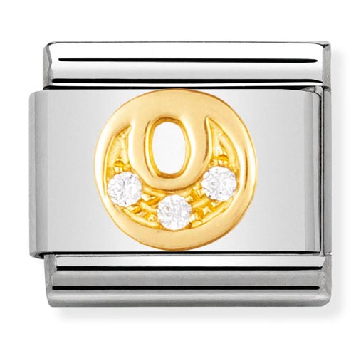 Classic Gold CZ Letter O Charm