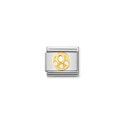 Classic Gold CZ Letter O Charm