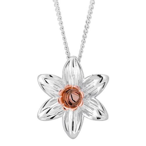 CLogau Silver & 9ct Gold Daffodil Pendant