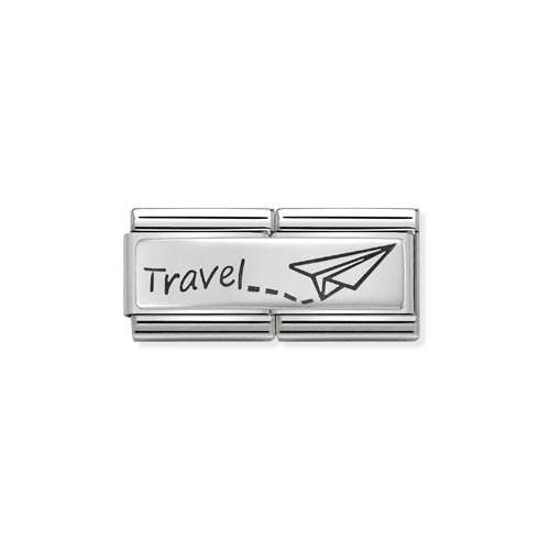 Silvershine double Link travel Charm