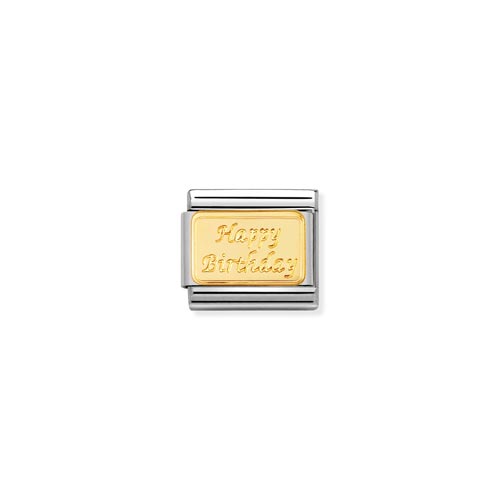 Nomination Gold Happy Birthday Charm