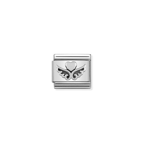 Nomination Silvershine Angel Wing & Heart Charm