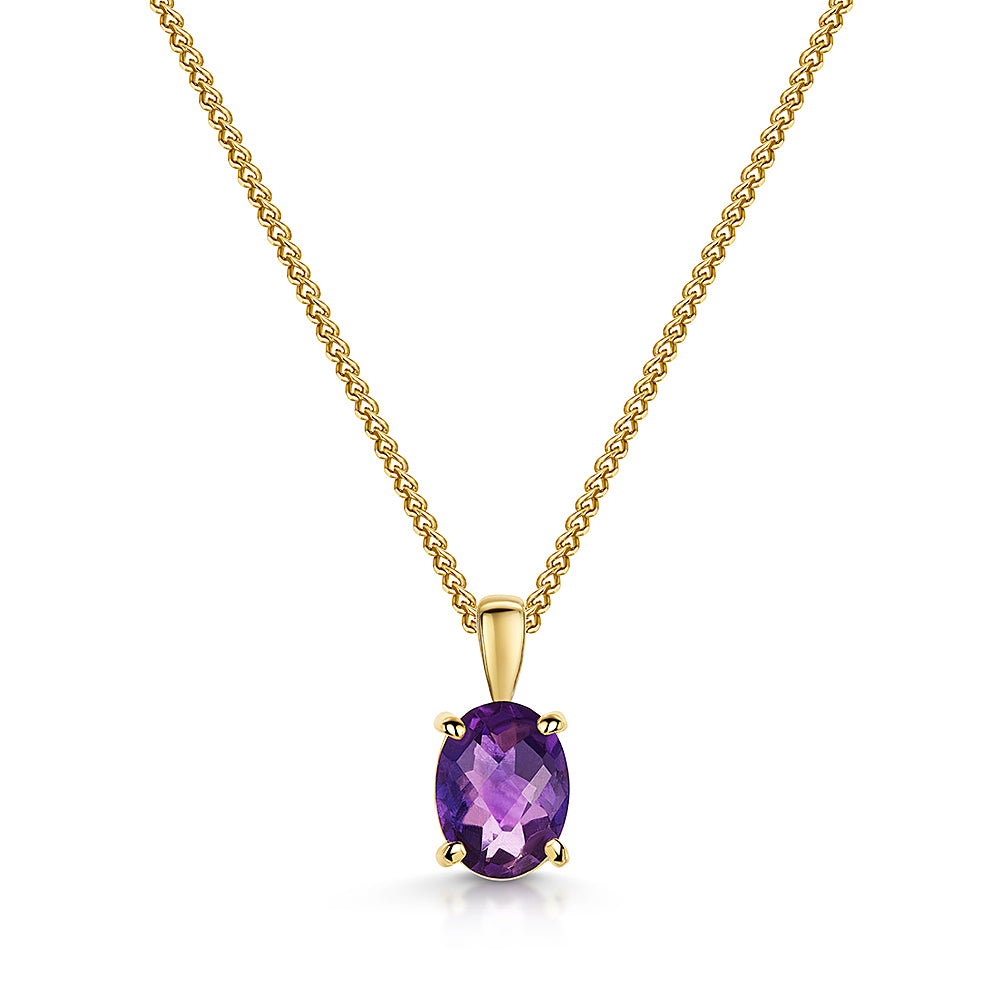 Amethyst Pendant & Chain