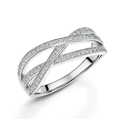 Sterling Silver Pave Set Dress Ring