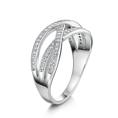 Sterling Silver Pave Set Dress Ring