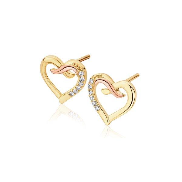 Clogau 9ct Gold Kiss Stud Earrings