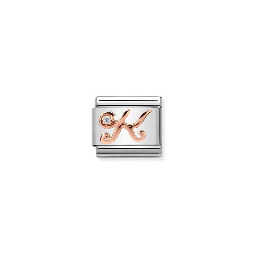 Nomination CZ Letter K Charm