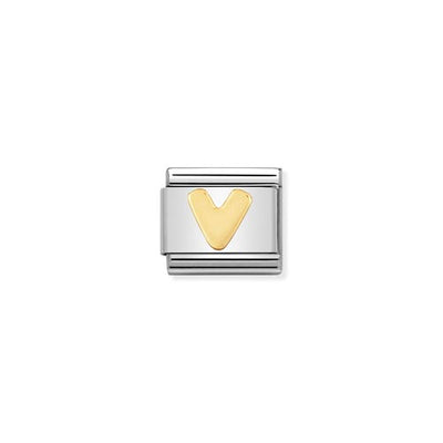 Classic Gold Letter V Charm