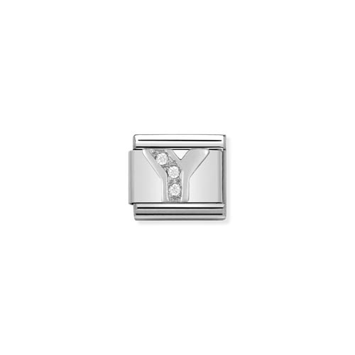 Silvershine cz Letter Y Charm