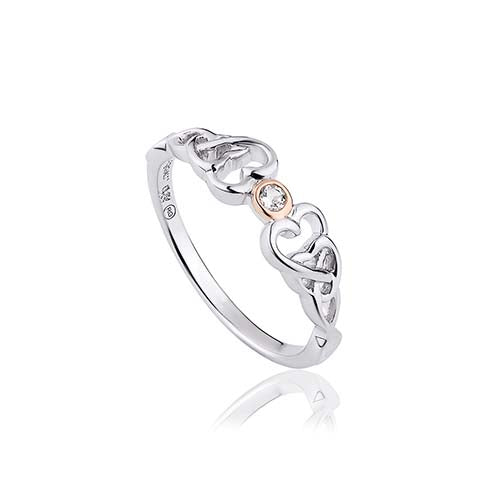 Clogau Silver & Gold Lovespoon Ring