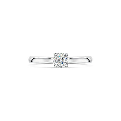 9ct White Gold Diamond Solitaire Ring 0.40cts