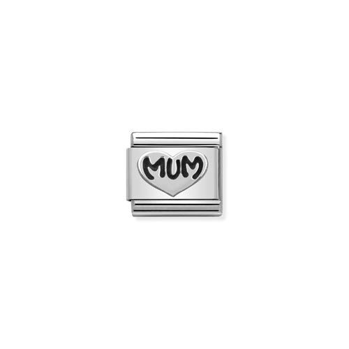 Silver mum heart Nomination charm