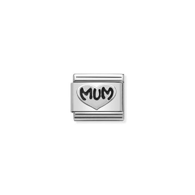 Silver mum heart Nomination charm