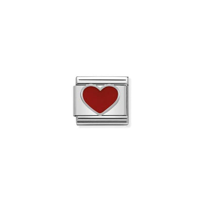 Silvershine Raised Enamel Heart Charm