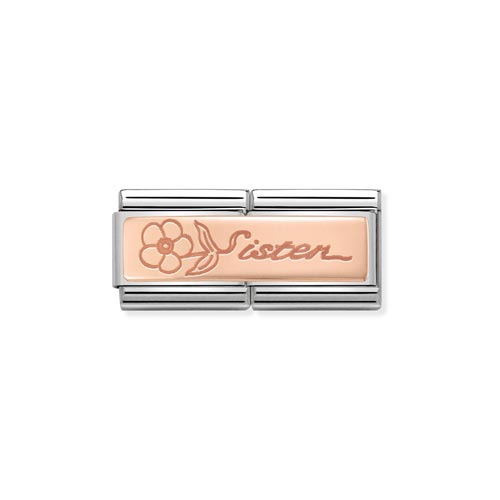 Nomination Double Length Sister Rose Gold Charm