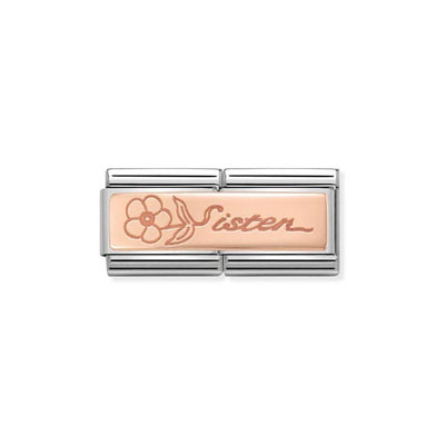 Nomination Double Length Sister Rose Gold Charm