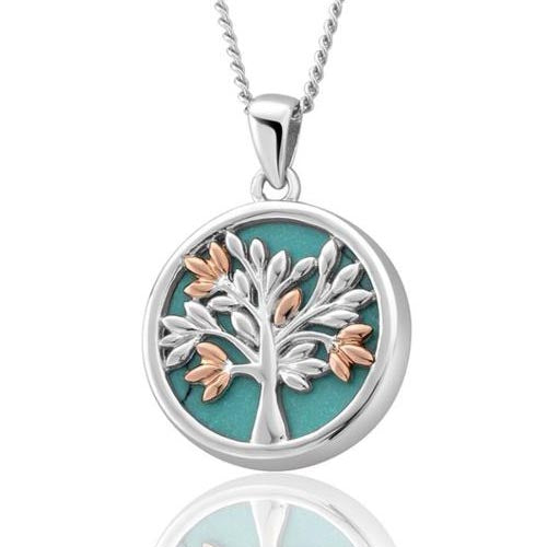 Silver & 9ct Gold Tree Of Life Clogau Pendant